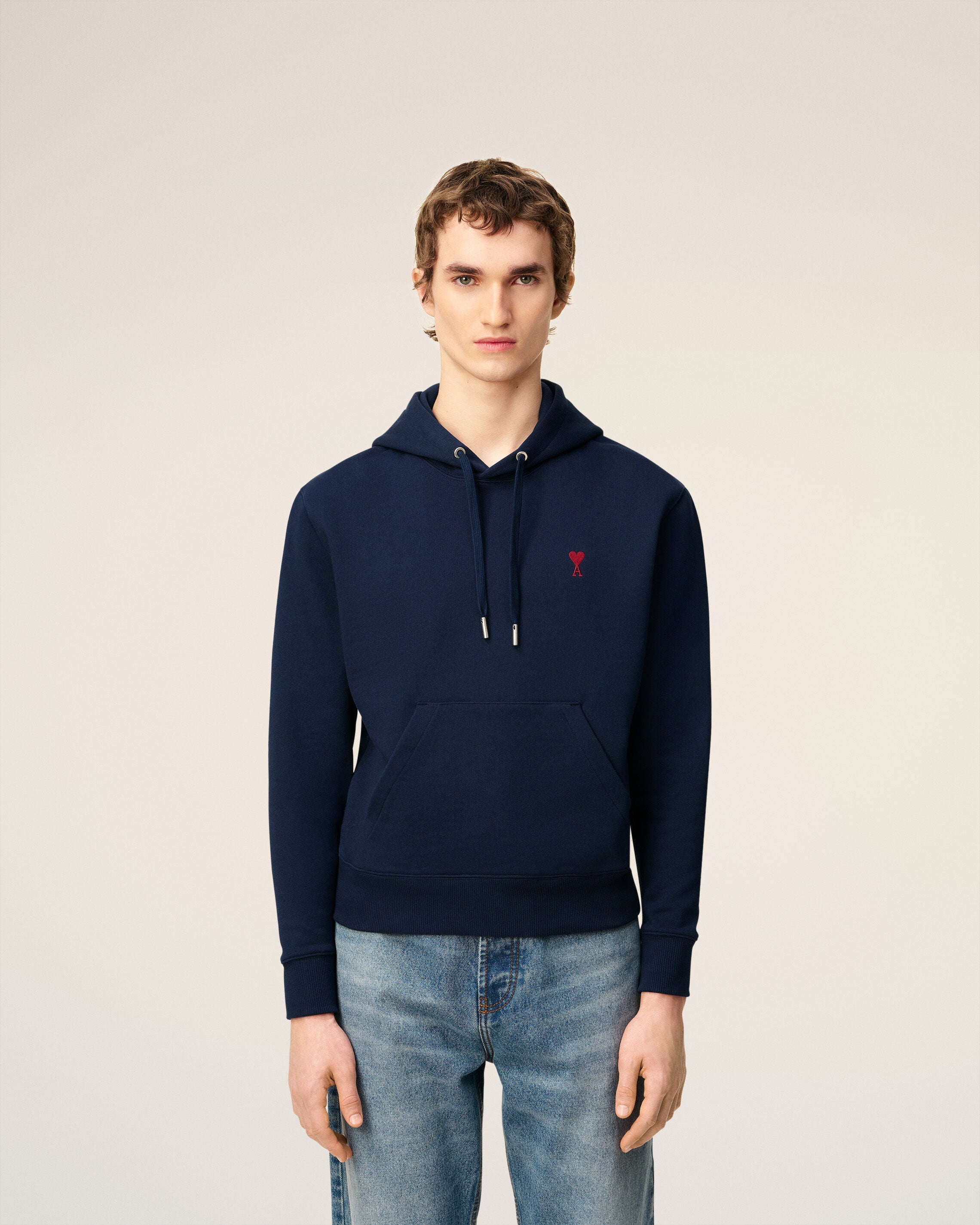 Hoodie Bleu Marine Ami de Coeur En Coton