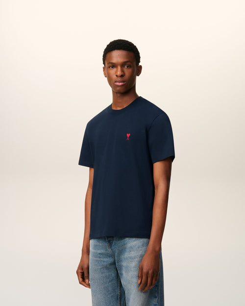 T-Shirt Bleu Marine Ami de Coeur En Coton