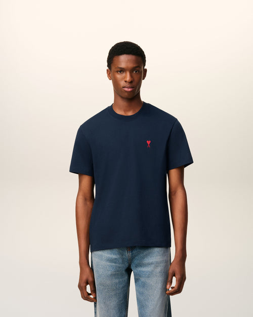 T-Shirt Bleu Marine Ami de Coeur En Coton
