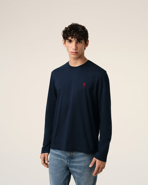 T-Shirt Bleu Marine Ami de Coeur En Coton