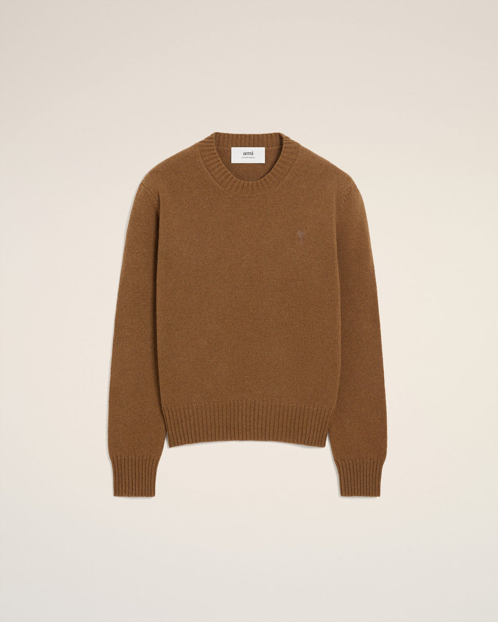 Pull Noir Col Rond Ami De Coeur En Cachemire