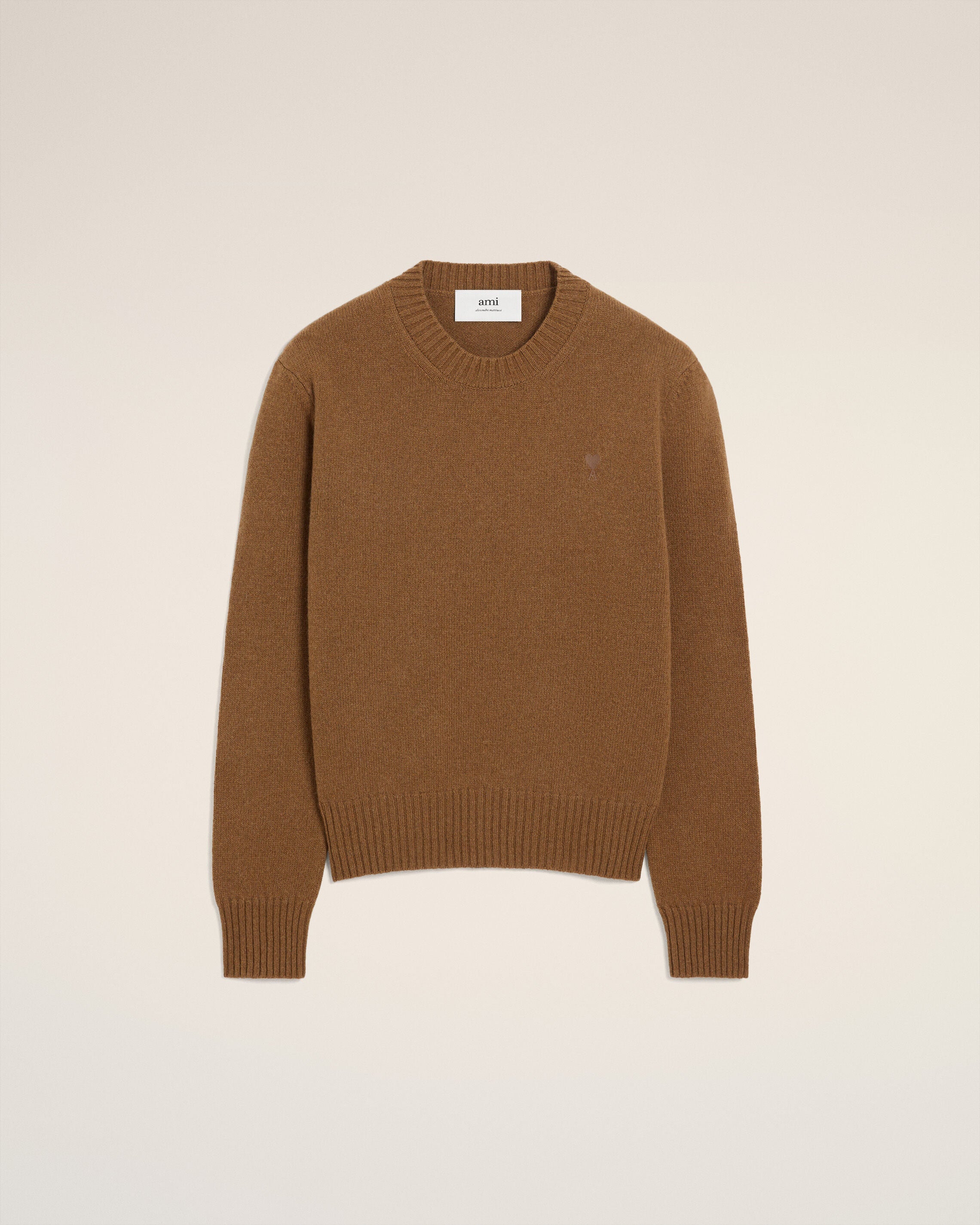 Pull Noir Col Rond Ami De Coeur En Cachemire
