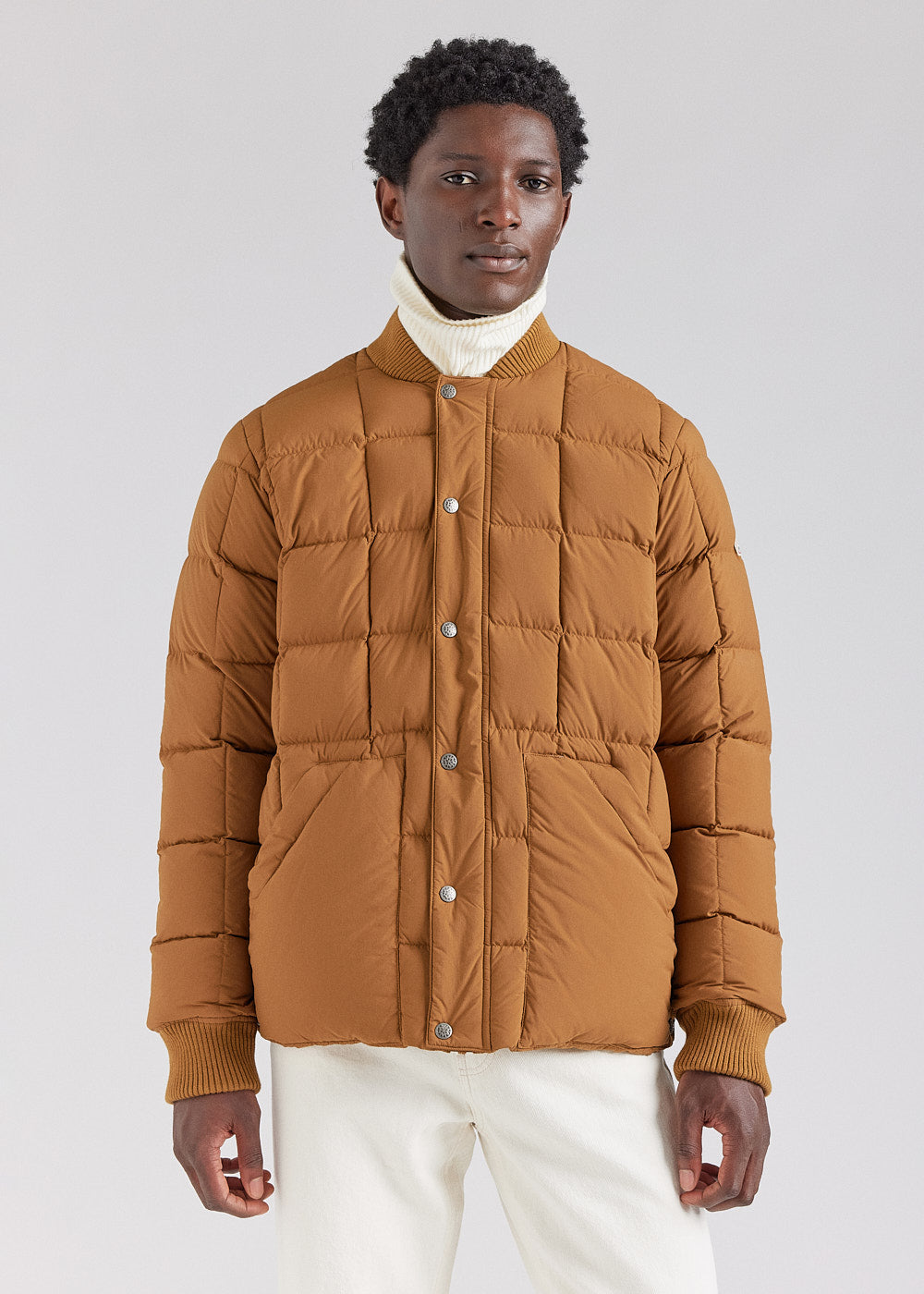 Veste doudoune homme Pyrenex Flight à piquage carré bleu foncé