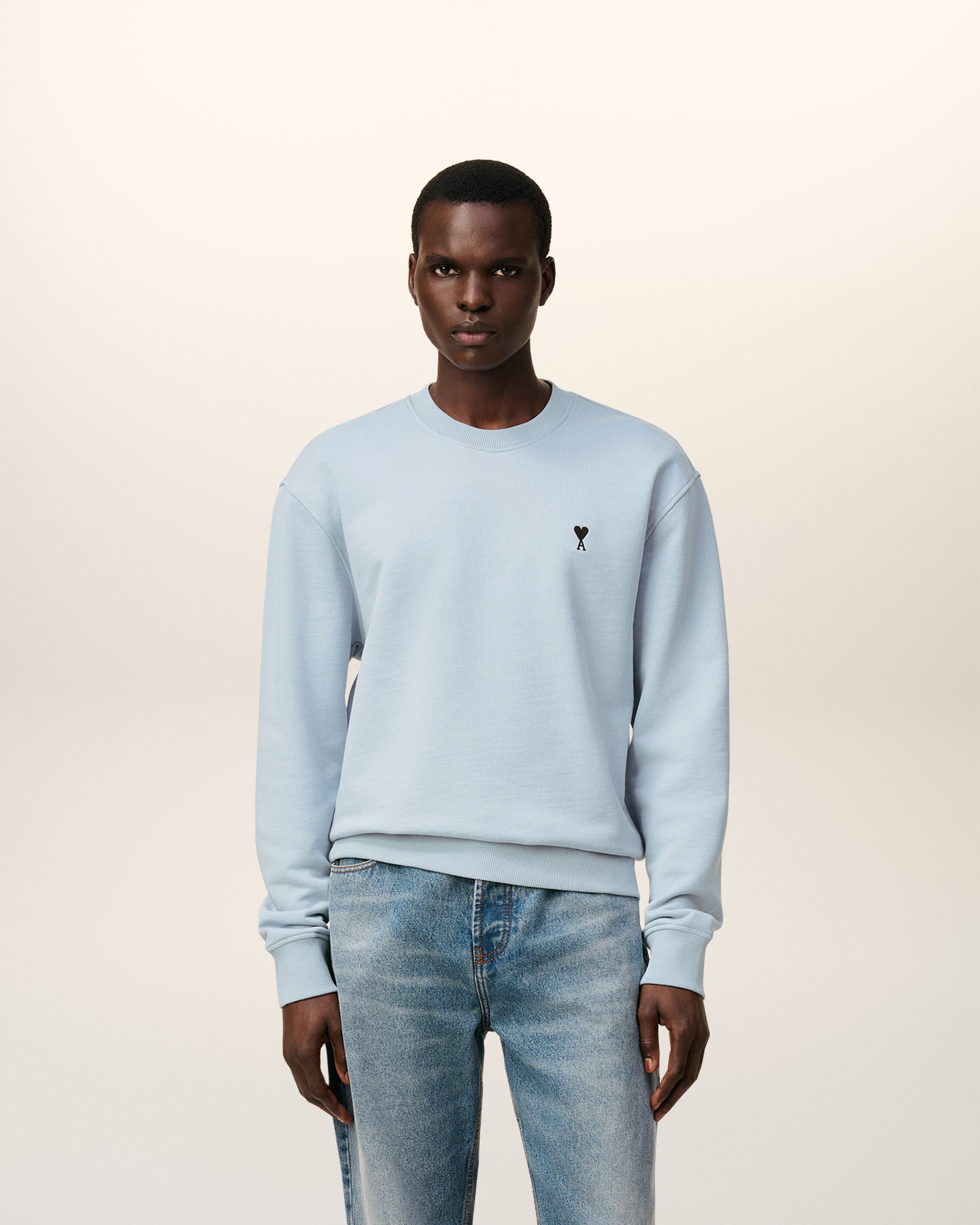 Sweatshirt Bleu Ami De Coeur En Coton