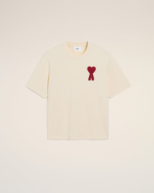 T-Shirt Beige Patch Ami de Coeur En Coton