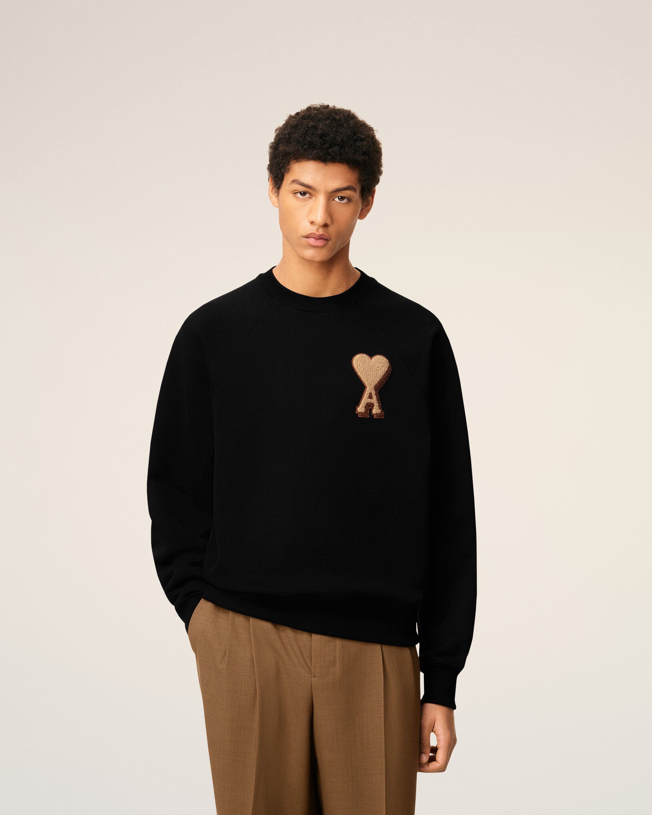 Sweatshirt Noir Ami de Coeur En Coton