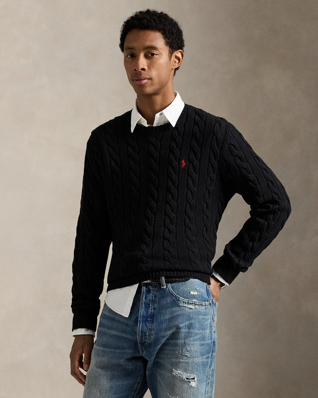 Pull en coton torsadé