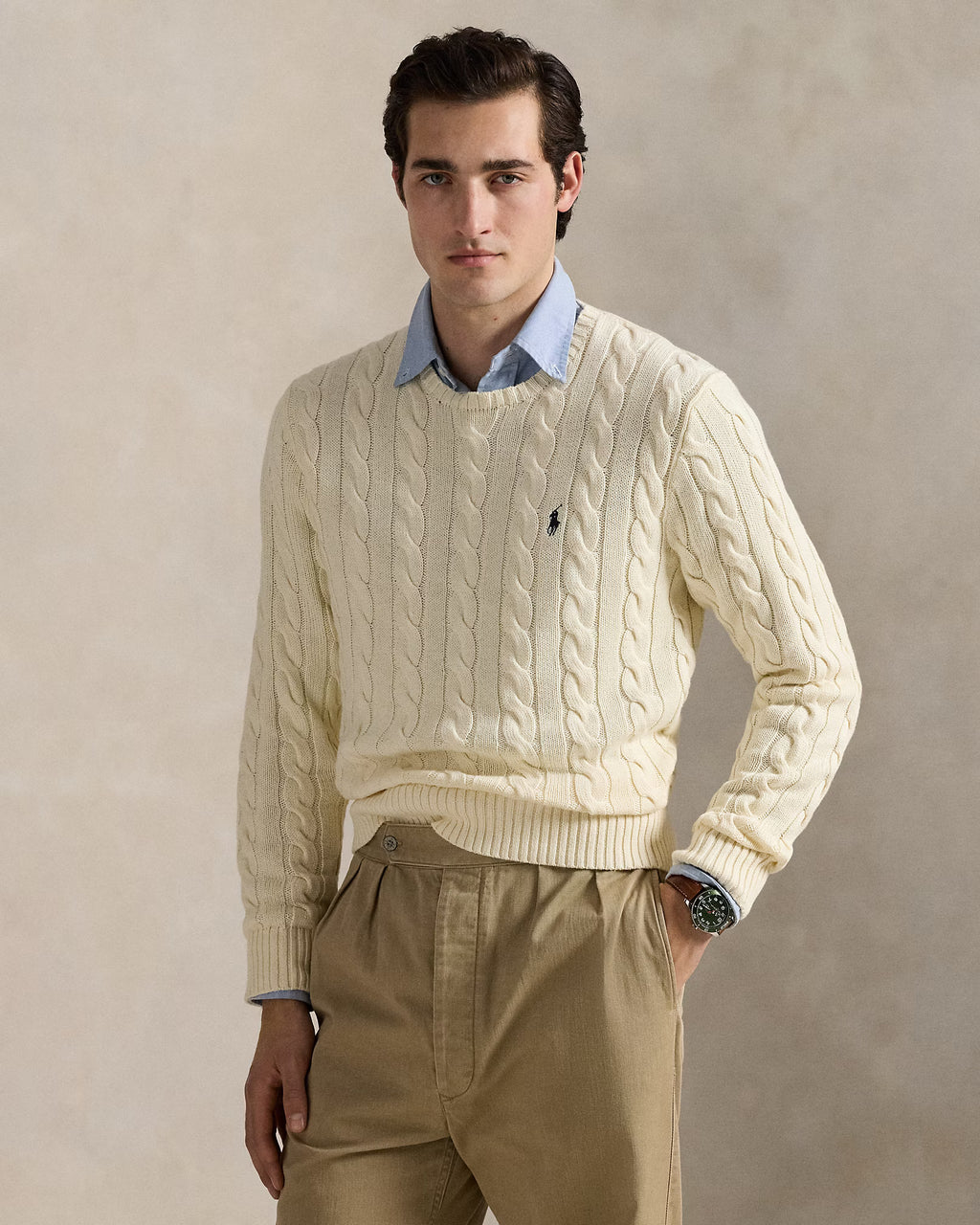 Pull en coton torsadé