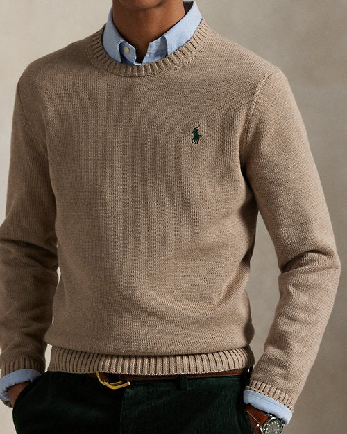 Pull col rond en coton