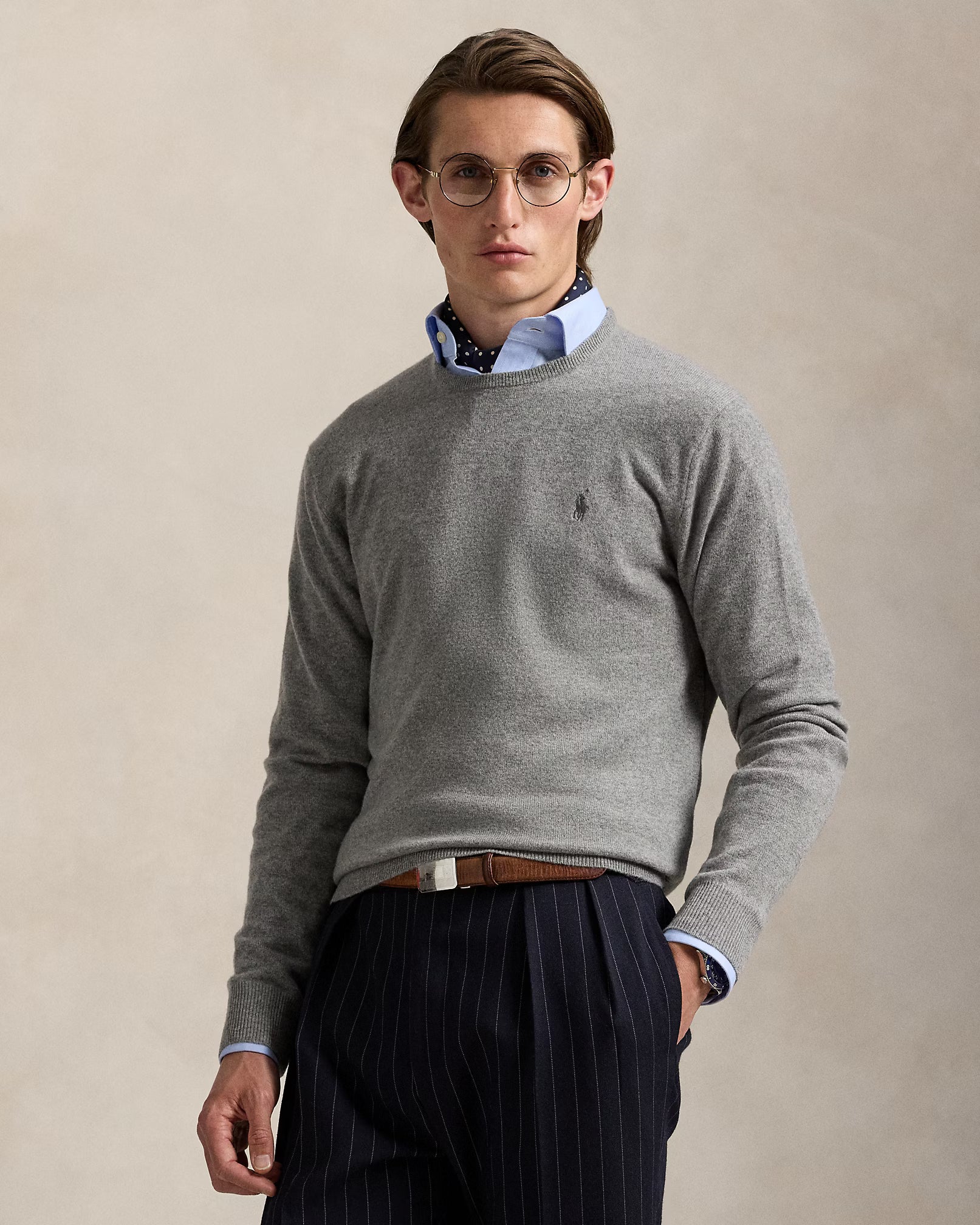 Pull col rond en laine
