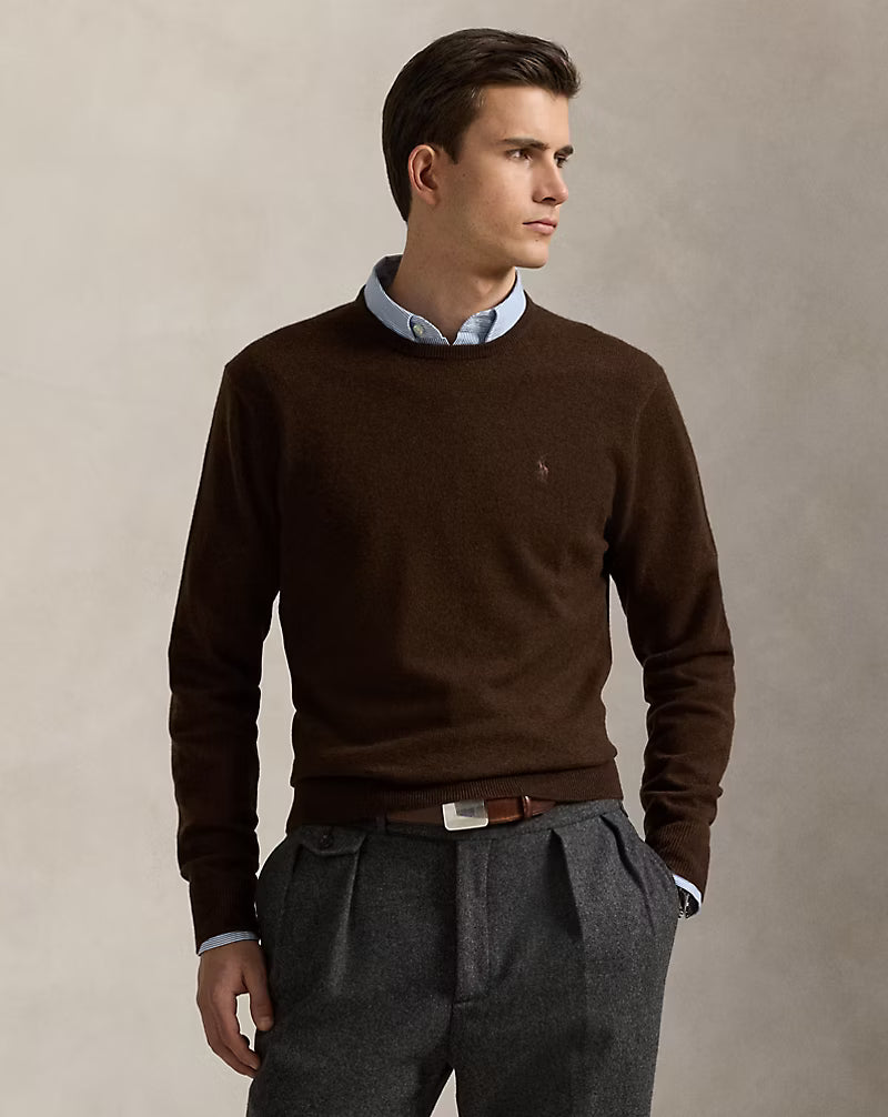 Pull col rond en laine